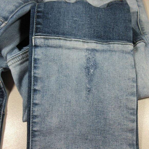 Venus womens dark medium light wash distressed patchwork skinny jeans 8x30 EUC - Picture 12 of 13